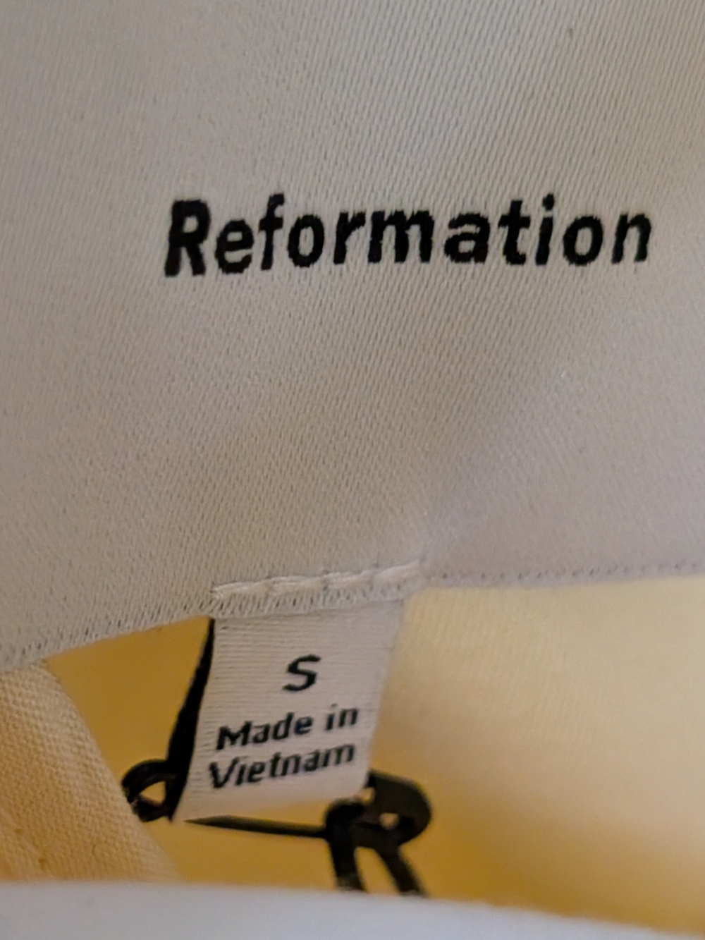 ✨SOLD✨ NWT Reformation Remi Spaghetti Knit Strap Midi Dress In Light Yellow - S - Picture 9 of 9